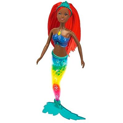 Simba Steffi LOVE Sirena con Pinna Arcobaleno Splendente Steffi Sirena con Magica Pinna Luminosa nei Colori dell'Arcobaleno, 39 cm, A partire da 3 anni Simba Steffi LOVE Sirena con Pinna Arcobaleno Splendente Steffi Sirena con Magica Pinna Luminosa nei Colori dell'Arcobaleno, 39 cm, A partire da 3 anni