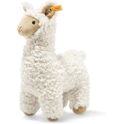 Steiff Peluche Originale Lama Soft Cuddly Friends Leandro, ca. 29 cm, con Bottone in Peluche nell'orecchio, per Bambini dalla Nascita, Colore: Crema Steiff Peluche Originale Lama Soft Cuddly Friends Leandro, ca. 29 cm, con Bottone in Peluche nell'orecchio, per Bambini dalla Nascita, Colore: Crema