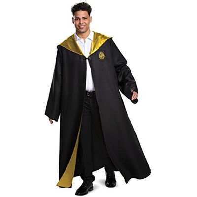 Disguise Harry Potter Hogwarts Robe Deluxe Adult Costume Accessory, Black & Gold, XXL (50-52) Disguise Harry Potter Hogwarts Robe Deluxe Adult Costume Accessory, Black & Gold, XXL (50-52)