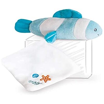 Doudou et Compagnie Peluche Pesce Carino con Doudou 16 cm Verde mandorla Doudou et Compagnie Peluche Pesce Carino con Doudou 16 cm Verde mandorla