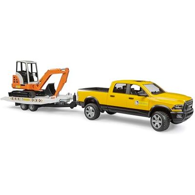 bruder Servizio di noleggio RAM con miniescavatore 1:16, pick-up, fuoristrada, jeep, cantiere, veicolo da costruzione, giocattolo da 4 anni bruder Servizio di noleggio RAM con miniescavatore 1:16, pick-up, fuoristrada, jeep, cantiere, veicolo da costruzione, giocattolo da 4 anni