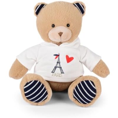 Doudou et Compagnie Orso Peluche Felpa Torre Eiffel 28 cm Collezione Love de Paris Design ricamato Esprit francese Peluche da coccolare Idea regalo per bambini e adulti Doudou et Compagnie Orso Peluche Felpa Torre Eiffel 28 cm Collezione Love de Paris Design ricamato Esprit francese Peluche da coccolare Idea regalo per bambini e adulti