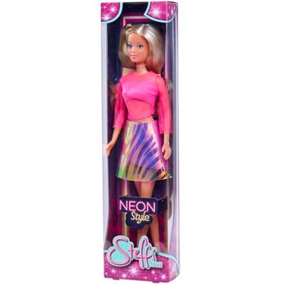 Simba Steffi Love Neon Style, 2 scomparti assortiti, viene fornito solo un articolo, bambola in colori neon e gonna da cintura, bambola da gioco da 29 cm, dai 3 anni in su Simba Steffi Love Neon Style, 2 scomparti assortiti, viene fornito solo un articolo, bambola in colori neon e gonna da cintura, bambola da gioco da 29 cm, dai 3 anni in su