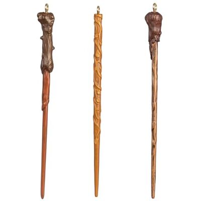 Hallmark Ornamenti di Harry Potter, confezione da 3 bacchette magiche Hallmark Ornamenti di Harry Potter, confezione da 3 bacchette magiche