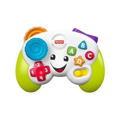 Fisher Price Controller Gioca & Impara Ridi & Impara, Giocattolo per Neonati, Videogioco Finto con Musica e luci per Bambini +6 Mesi, multilingue: Inglese, Italiano, Portoghese, Spagnolo, Fisher Price Controller Gioca & Impara Ridi & Impara, Giocattolo per Neonati, Videogioco Finto con Musica e luci per Bambini +6 Mesi, multilingue: Inglese, Italiano, Portoghese, Spagnolo,