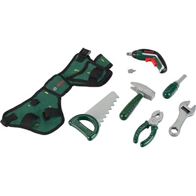 Theo Klein Cintura per attrezzi Bosch, Con martello, pinza, sega e molto altro, Con Ixolino a batterie, Dimensioni- 76 cm x 24 cm 4,5 cm, Giocattolo per bambini a partire dai 3 anni di età Theo Klein Cintura per attrezzi Bosch, Con martello, pinza, sega e molto altro, Con Ixolino a batterie, Dimensioni- 76 cm x 24 cm 4,5 cm, Giocattolo per bambini a partire dai 3 anni di età