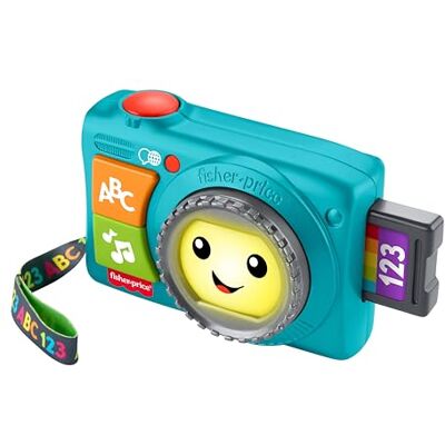 Fisher Price Fotocamera Luminosa Ridi & Impara, con 3 Pulsanti per Lo Scatto, per Ascoltare i Numeri e per 20 Canzoni, luci e Frasi, Versione Italiano +ES+in+PT, 6+ Mesi, Fisher Price Fotocamera Luminosa Ridi & Impara, con 3 Pulsanti per Lo Scatto, per Ascoltare i Numeri e per 20 Canzoni, luci e Frasi, Versione Italiano +ES+in+PT, 6+ Mesi,