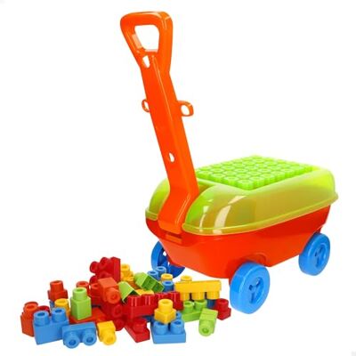 COLORBABY Colore Blocks Vagonetta con 50 Blocchi di Costruzione, Giocattolo di trascinamento con Maniglia e Ruote, Parti Grandi e sicure, 18 Mesi e più () COLORBABY Colore Blocks Vagonetta con 50 Blocchi di Costruzione, Giocattolo di trascinamento con Maniglia e Ruote, Parti Grandi e sicure, 18 Mesi e più ()