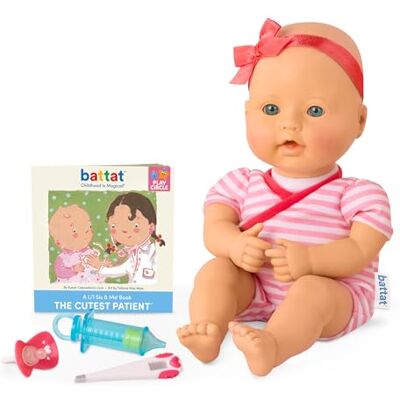Baby Sweetheart Tempo di medicina Bambola neonata 30 cm con corpo morbido, libro di storie e accessori facili da leggere Baby Sweetheart Tempo di medicina Bambola neonata 30 cm con corpo morbido, libro di storie e accessori facili da leggere