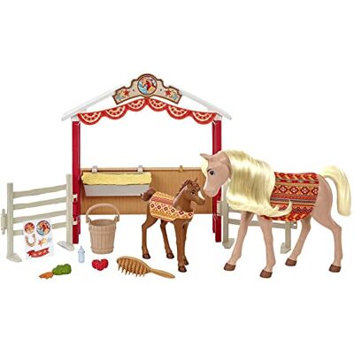 Mattel Spirit-Playset Piccola Stalla con Cavallo, Puledro, Paddok e Accessori,Giocattolo per Bambini 3+Anni, Mattel Spirit-Playset Piccola Stalla con Cavallo, Puledro, Paddok e Accessori,Giocattolo per Bambini 3+Anni,