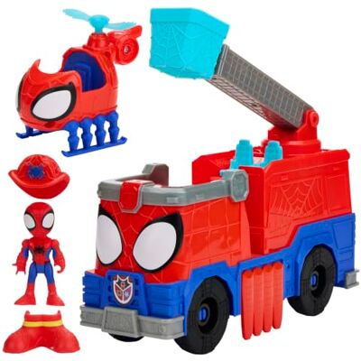 SPIDEY AND HIS AMAZING FRIENDS Hasbro Marvel, Spidey e i Suoi Fantastici Amici, Camion dei Pompieri Rescue-Webs, Action Figure e Veicolo SPIDEY AND HIS AMAZING FRIENDS Hasbro Marvel, Spidey e i Suoi Fantastici Amici, Camion dei Pompieri Rescue-Webs, Action Figure e Veicolo