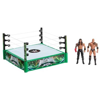 Mattel WWE Regole della Bloodline, set ring con anello e 2 personaggi inclusi, con le superstar The Rock e Roman Reigns alti 15+ cm da collezione, 6+ anni, Mattel WWE Regole della Bloodline, set ring con anello e 2 personaggi inclusi, con le superstar The Rock e Roman Reigns alti 15+ cm da collezione, 6+ anni,