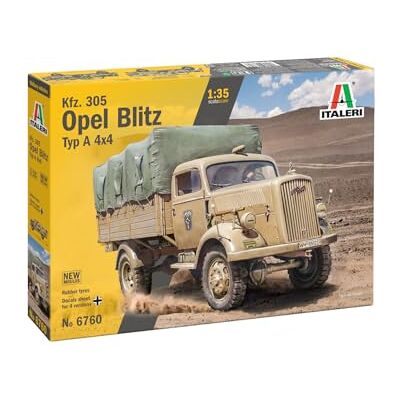 Italeri 6760 Opel Blitz Typ A 4x4, scala 1:35, Plastic Model Kit/Modello in plastica da montare Italeri 6760 Opel Blitz Typ A 4x4, scala 1:35, Plastic Model Kit/Modello in plastica da montare