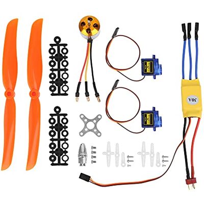 Segutage Motore Brushless A2212 1400KV ESC 30A Micro Servo SG90 9G Elica 8060 Set Motore Brushless, Regolatore di Velocità 30A per Velivoli RC Segutage Motore Brushless A2212 1400KV ESC 30A Micro Servo SG90 9G Elica 8060 Set Motore Brushless, Regolatore di Velocità 30A per Velivoli RC