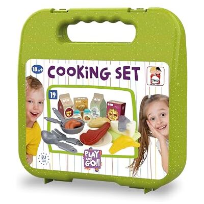 Chicos Set Cucina Portatile per Bambini Valigetta Gioco con 19 Accessori da Cucina Gioco di Ruolo Educativo Giocattolo per Bambini 2+ Anni in su () Chicos Set Cucina Portatile per Bambini Valigetta Gioco con 19 Accessori da Cucina Gioco di Ruolo Educativo Giocattolo per Bambini 2+ Anni in su ()