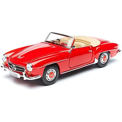 Maisto -1955 Mercedes Benz 190SL Vintage Modellino, Vintage, Scala 1:18, Rosso Maisto -1955 Mercedes Benz 190SL Vintage Modellino, Vintage, Scala 1:18, Rosso