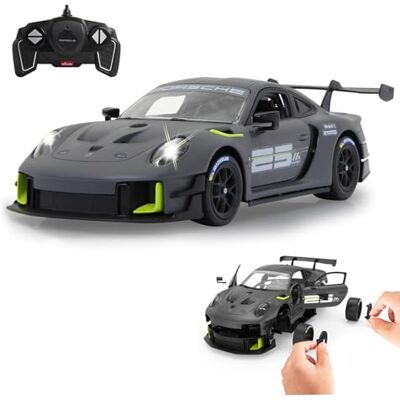 JAMARA Porsche 911 GT2 RS Clubsport 25 1:18 Grigio 2,4 GHz Licenza ufficiale, interno dettagliato, verniciatura fedele, parabrezza trasparente, luce LED, kit RC JAMARA Porsche 911 GT2 RS Clubsport 25 1:18 Grigio 2,4 GHz Licenza ufficiale, interno dettagliato, verniciatura fedele, parabrezza trasparente, luce LED, kit RC
