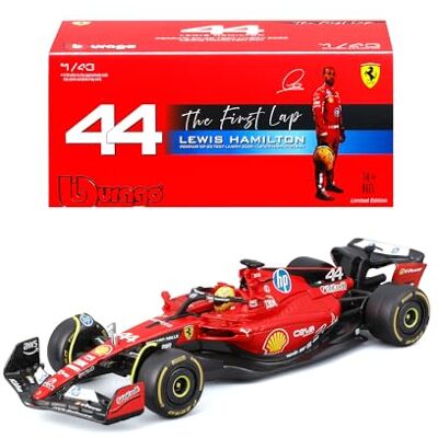 Burago B Ferrari SF-23 Test Fiorano Lewis Hamilton, Auto Diecast Scala 1:43, Replica Dettagliata del Primo Test Ufficiale 2025, Numero 44, Teca Espositiva, Licenza Ferrari, Età Consigliata 14+ Anni Burago B Ferrari SF-23 Test Fiorano Lewis Hamilton, Auto Diecast Scala 1:43, Replica Dettagliata del Primo Test Ufficiale 2025, Numero 44, Teca Espositiva, Licenza Ferrari, Età Consigliata 14+ Anni