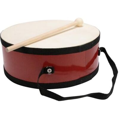 GICO Tamburo per bambini, strumento musicale in legno con tracolla e stick D: 20 cm 3847 GICO Tamburo per bambini, strumento musicale in legno con tracolla e stick D: 20 cm 3847