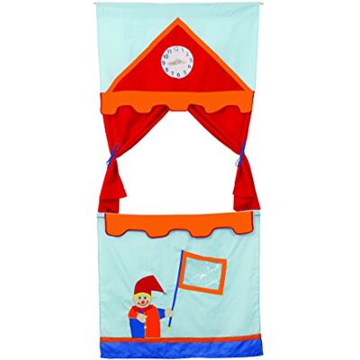 roba Teatrino delle Marionette Punch e Judy, Salvaspazio, 6 Marionette da Mano, da Appendere, Azzurro Rosso Arancione roba Teatrino delle Marionette Punch e Judy, Salvaspazio, 6 Marionette da Mano, da Appendere, Azzurro Rosso Arancione