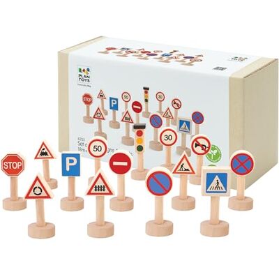 PlanToys PLAN TOYS Set of Traffic Signs And Lights PlanToys PLAN TOYS Set of Traffic Signs And Lights