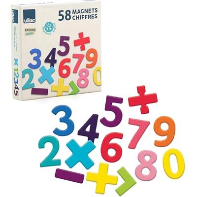 Vilac Magneti numeri 58 pezzi Giochi educativi 58 magneti in legno Giochi di risveglio per bambini in legno Giocattolo per bambini dai 3 anni Vilac Magneti numeri 58 pezzi Giochi educativi 58 magneti in legno Giochi di risveglio per bambini in legno Giocattolo per bambini dai 3 anni