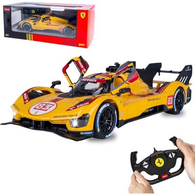 JAMARA Ferrari 499P-N83 1:14 Giallo 2,4 GHz Auto radiocomandata con licenza ufficiale con porta manuale, auto giocattolo per bambini JAMARA Ferrari 499P-N83 1:14 Giallo 2,4 GHz Auto radiocomandata con licenza ufficiale con porta manuale, auto giocattolo per bambini