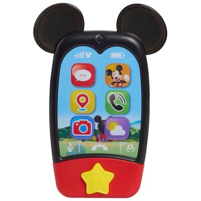 Just Play Mickey Mouse Disney Jr Telefono Giocattolo 15 cm con Luci e Suoni, Cellulare Interattivo per Bambini, Gioco Educativo e da Viaggio, età 3+ Just Play Mickey Mouse Disney Jr Telefono Giocattolo 15 cm con Luci e Suoni, Cellulare Interattivo per Bambini, Gioco Educativo e da Viaggio, età 3+