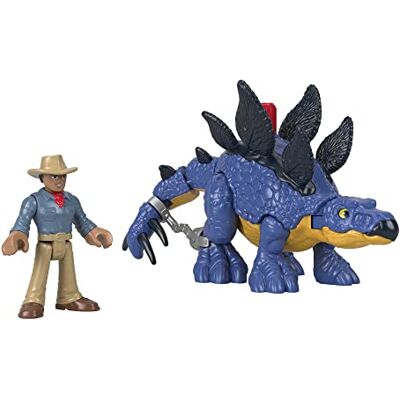 Fisher Price Imaginext, Jurassic World Stegosaurus & Dr. Grant, Giocattolo per Bambini 3+ Anni, Fisher Price Imaginext, Jurassic World Stegosaurus & Dr. Grant, Giocattolo per Bambini 3+ Anni,