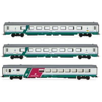 Rivarossi Fs Confezione da 3 Unità Ic 507 530 Sila Torino-Reggio C 2X Gran Materiale Rotabile, Carrozze Rivarossi Fs Confezione da 3 Unità Ic 507 530 Sila Torino-Reggio C 2X Gran Materiale Rotabile, Carrozze