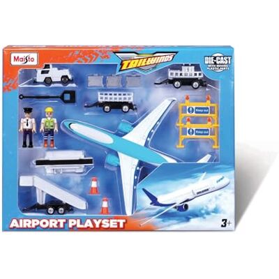 Burago Maisto Fresh Metal TAILWINDS Airport Playset Veicoli pressofuso incredibilmente dettagliati e accessori Burago Maisto Fresh Metal TAILWINDS Airport Playset Veicoli pressofuso incredibilmente dettagliati e accessori