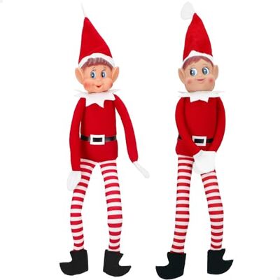 COLORBABY Elves Behavin' Badly, confezione da 2 Elfi birichini, Ragazzo e Ragazza, 30 cm, Tradizione natalizia, Braccio e gambe flessibili, Mani con velcro, Bambole di Natale, Gioco natalizio per COLORBABY Elves Behavin' Badly, confezione da 2 Elfi birichini, Ragazzo e Ragazza, 30 cm, Tradizione natalizia, Braccio e gambe flessibili, Mani con velcro, Bambole di Natale, Gioco natalizio per