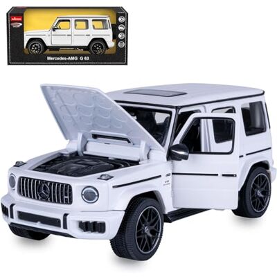 JAMARA Mercedes-AMG G 63 Diecast 1:24 Bianco modello auto metallo miniatura modello da collezione giocattolo auto bambini idea regalo JAMARA Mercedes-AMG G 63 Diecast 1:24 Bianco modello auto metallo miniatura modello da collezione giocattolo auto bambini idea regalo