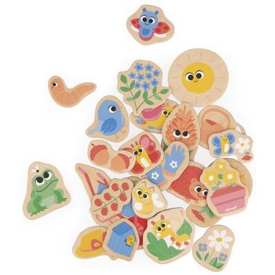 Janod 24 Magneti di legno Tema giardino Animali da giardino Giocattolo di legno Ideale per giocare, sperimentare e divertirsi Da 2 anni, Janod 24 Magneti di legno Tema giardino Animali da giardino Giocattolo di legno Ideale per giocare, sperimentare e divertirsi Da 2 anni,