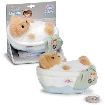 BABY born for babies Carillon Orsetto 18 cm, orsetto di peluche nella vaschetta con modulo musicale estraibile, lavabile BABY born for babies Carillon Orsetto 18 cm, orsetto di peluche nella vaschetta con modulo musicale estraibile, lavabile