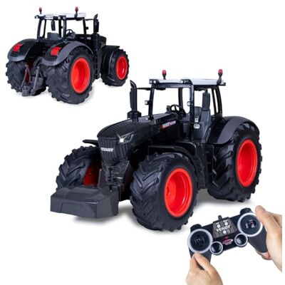 JAMARA Fendt 1050 Vario 1:16 2,4 GHz Black Special Edition, trattore Fendt Vario, giocattolo Trecker telecomandato RC per bambini, modello di veicolo agricoltura, sistema di plug RC JAMARA Fendt 1050 Vario 1:16 2,4 GHz Black Special Edition, trattore Fendt Vario, giocattolo Trecker telecomandato RC per bambini, modello di veicolo agricoltura, sistema di plug RC