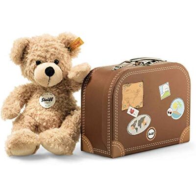 Steiff Orsacchiotto Fynn, ca. 28 cm, con valigia, colore: Beige Steiff Orsacchiotto Fynn, ca. 28 cm, con valigia, colore: Beige