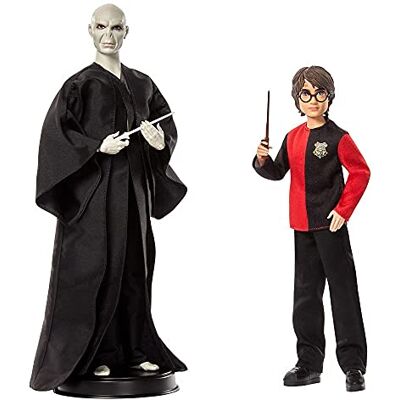 Harry Potter Mattel Confezione 2 Bambole da Collezione, Set con Voldemort e con Abiti e Bacchette, Giocattolo per Bambini 6+Anni, Harry Potter Mattel Confezione 2 Bambole da Collezione, Set con Voldemort e con Abiti e Bacchette, Giocattolo per Bambini 6+Anni,