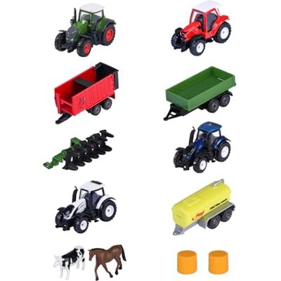 Majorette Farm Set 5 Pezzi – Veicoli Agricoli in Metallo pressofuso, Trattore, Rimorchio e Accessori, 2 Assortimenti, ASSEGNAZIONE CASUALE, dai 3 anni, Majorette Farm Set 5 Pezzi – Veicoli Agricoli in Metallo pressofuso, Trattore, Rimorchio e Accessori, 2 Assortimenti, ASSEGNAZIONE CASUALE, dai 3 anni,