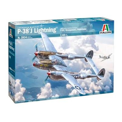 Italeri 1:48 P-38J E.T.O. Modellismo, kit da costruzione, modello da pavimento, artigianato, hobby, incollaggio, kit in plastica, dettagliato Italeri 1:48 P-38J E.T.O. Modellismo, kit da costruzione, modello da pavimento, artigianato, hobby, incollaggio, kit in plastica, dettagliato