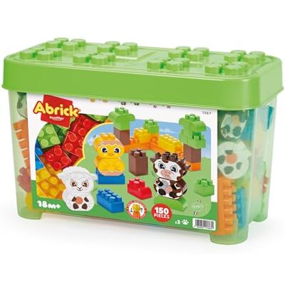 Ecoiffier Abrick Bauletto Fattoria 150 pezzi, Set costruzioni per bambini dai 18 mesi, Gioco educativo e creativo, 790000 Ecoiffier Abrick Bauletto Fattoria 150 pezzi, Set costruzioni per bambini dai 18 mesi, Gioco educativo e creativo, 790000