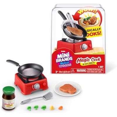 Mini Brands Magic Cook Kitchen Capsule Series 1 (Steak With Pan) by ZURU: Capsule con mini elettrodomestici funzionanti, collezionabile non commestibile. Per bambini 8+, adolescenti, adulti Mini Brands Magic Cook Kitchen Capsule Series 1 (Steak With Pan) by ZURU: Capsule con mini elettrodomestici funzionanti, collezionabile non commestibile. Per bambini 8+, adolescenti, adulti
