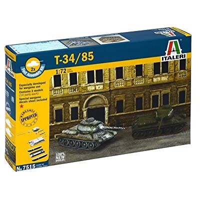 Italeri 7515 T-34/85 Russian Tank (Fast Assembly 2x) Model Kit Scala 1:72 Italeri 7515 T-34/85 Russian Tank (Fast Assembly 2x) Model Kit Scala 1:72