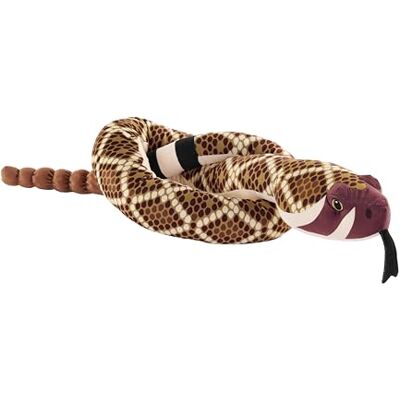 WILD REPUBLIC Snakes Eco Crotalo Diamante Occidentale, Peluche, 137 cm, Giocattolo di Peluche, Riempimento con Bottiglie d'Acqua Riciclate Filate, Ecologico WILD REPUBLIC Snakes Eco Crotalo Diamante Occidentale, Peluche, 137 cm, Giocattolo di Peluche, Riempimento con Bottiglie d'Acqua Riciclate Filate, Ecologico