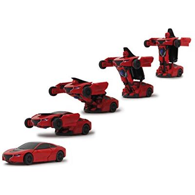 JAMARA Robibot Diecast 1/32 Trasformabile 2 in 1 Robot o Veicolo, Rosso JAMARA Robibot Diecast 1/32 Trasformabile 2 in 1 Robot o Veicolo, Rosso