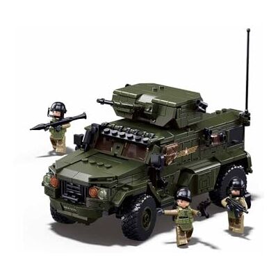 Sluban Typhoon VDVS, veicolo militare con statuette, kit da costruzione 1/35, 17,9 cm Sluban Typhoon VDVS, veicolo militare con statuette, kit da costruzione 1/35, 17,9 cm