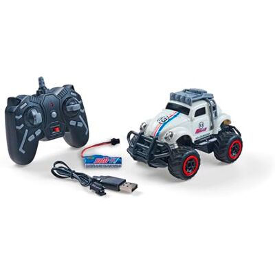 Carson 1:32 VW Beetle Rally 2.4GHz RTR Bianco Auto telecomandata, veicolo, tempo di guida 60 min, auto RC per bambini, giocattolo per bambini Carson 1:32 VW Beetle Rally 2.4GHz RTR Bianco Auto telecomandata, veicolo, tempo di guida 60 min, auto RC per bambini, giocattolo per bambini