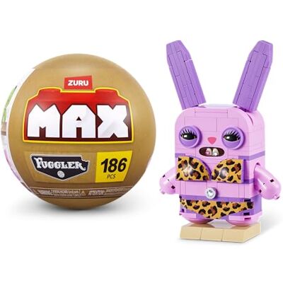 Max Build More Mattoncini in Plastica Premium della Fuggler Baddies Collection (Rabid Rabbit) di ZURU, costruzioni di mostri glam verdi, marrone e rosa per adolescenti, adulti e collezionisti Max Build More Mattoncini in Plastica Premium della Fuggler Baddies Collection (Rabid Rabbit) di ZURU, costruzioni di mostri glam verdi, marrone e rosa per adolescenti, adulti e collezionisti