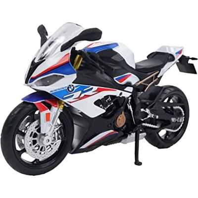 TURBO CHALLENGE Moto BMW S1000RR Die Cast -1/12 Veicolo a Ruote Libere Bianco Metallo Giocattolo per Bambini Regalo Miniatura A partire dai 3 anni TURBO CHALLENGE Moto BMW S1000RR Die Cast -1/12 Veicolo a Ruote Libere Bianco Metallo Giocattolo per Bambini Regalo Miniatura A partire dai 3 anni