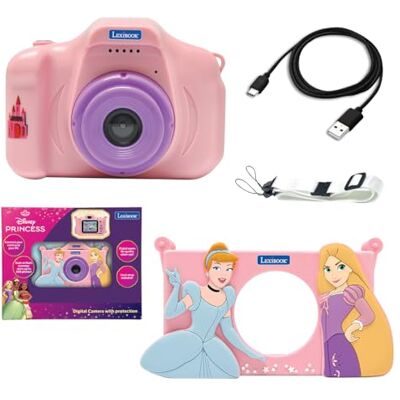 Lexibook , Disney Princesses, Fotocamera per Bambini con Protezione Disney Princesses, Rosa, Lexibook , Disney Princesses, Fotocamera per Bambini con Protezione Disney Princesses, Rosa,